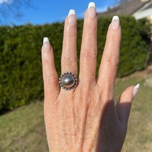 LESS ON I G Size 6.5 Vintage Sterling Silver Navajo Ring